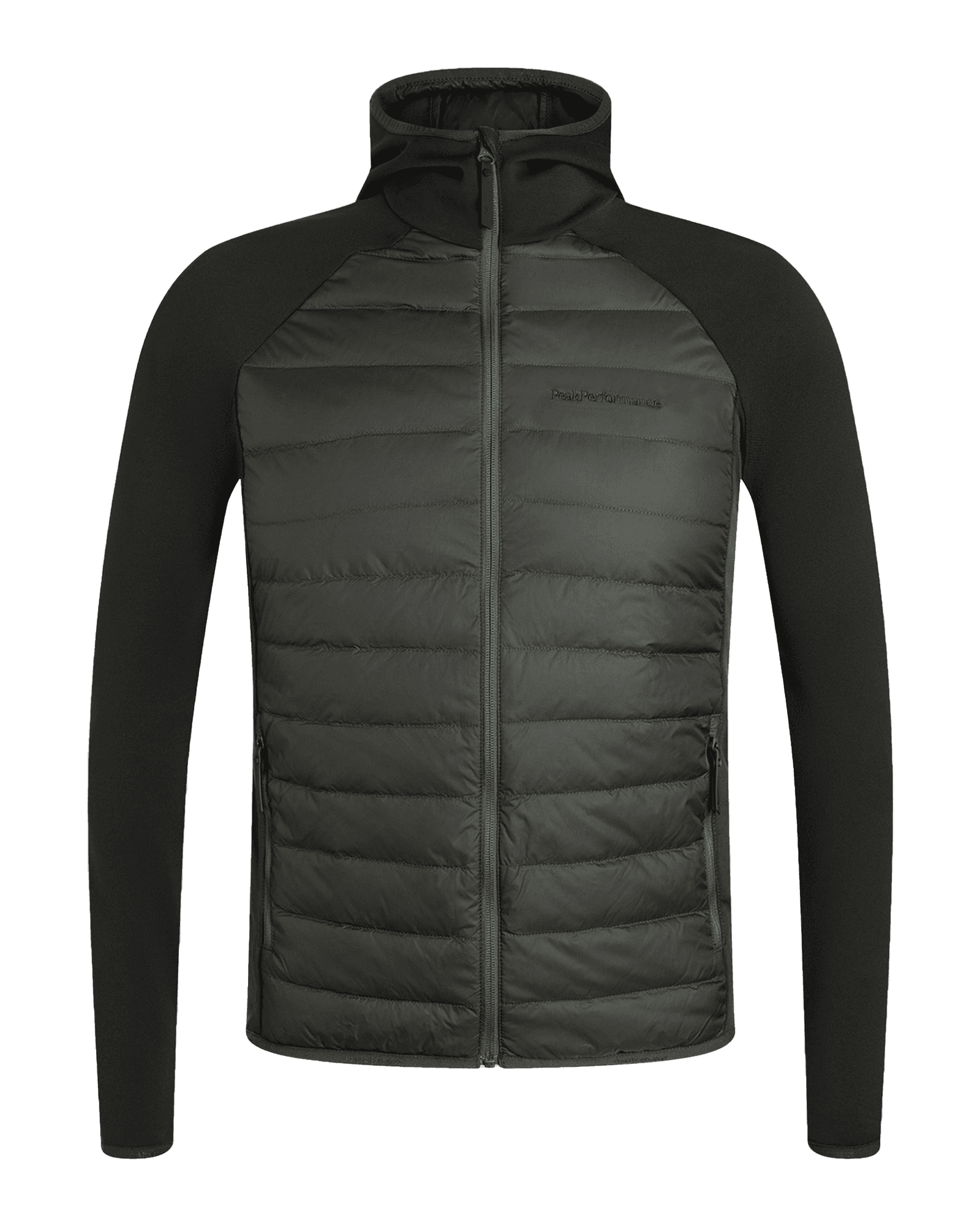 Down Hybrid Hood Jacket M Olive Extreme/Black