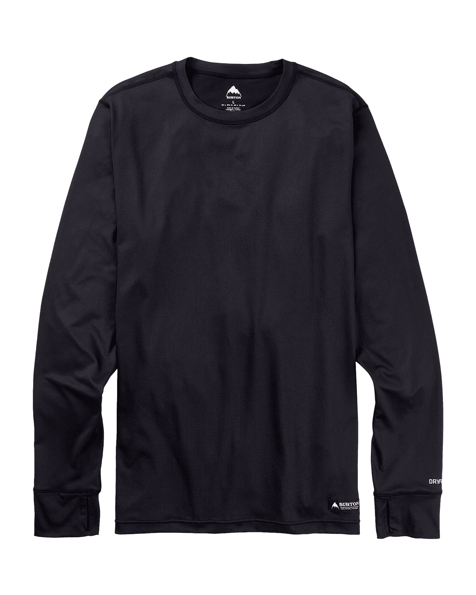 Midweight Base Layer Crewneck M True Black