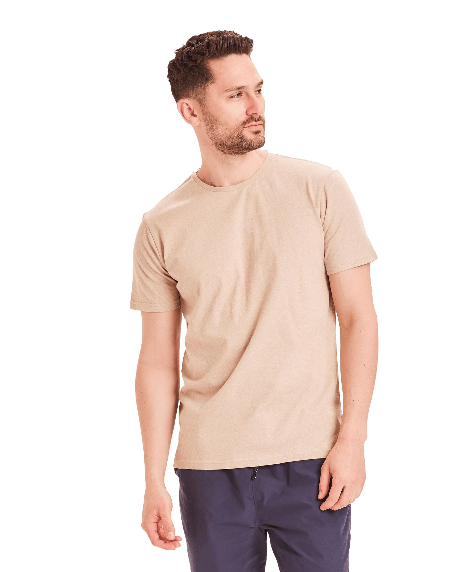 Alder Basic Tee M Safari Melange