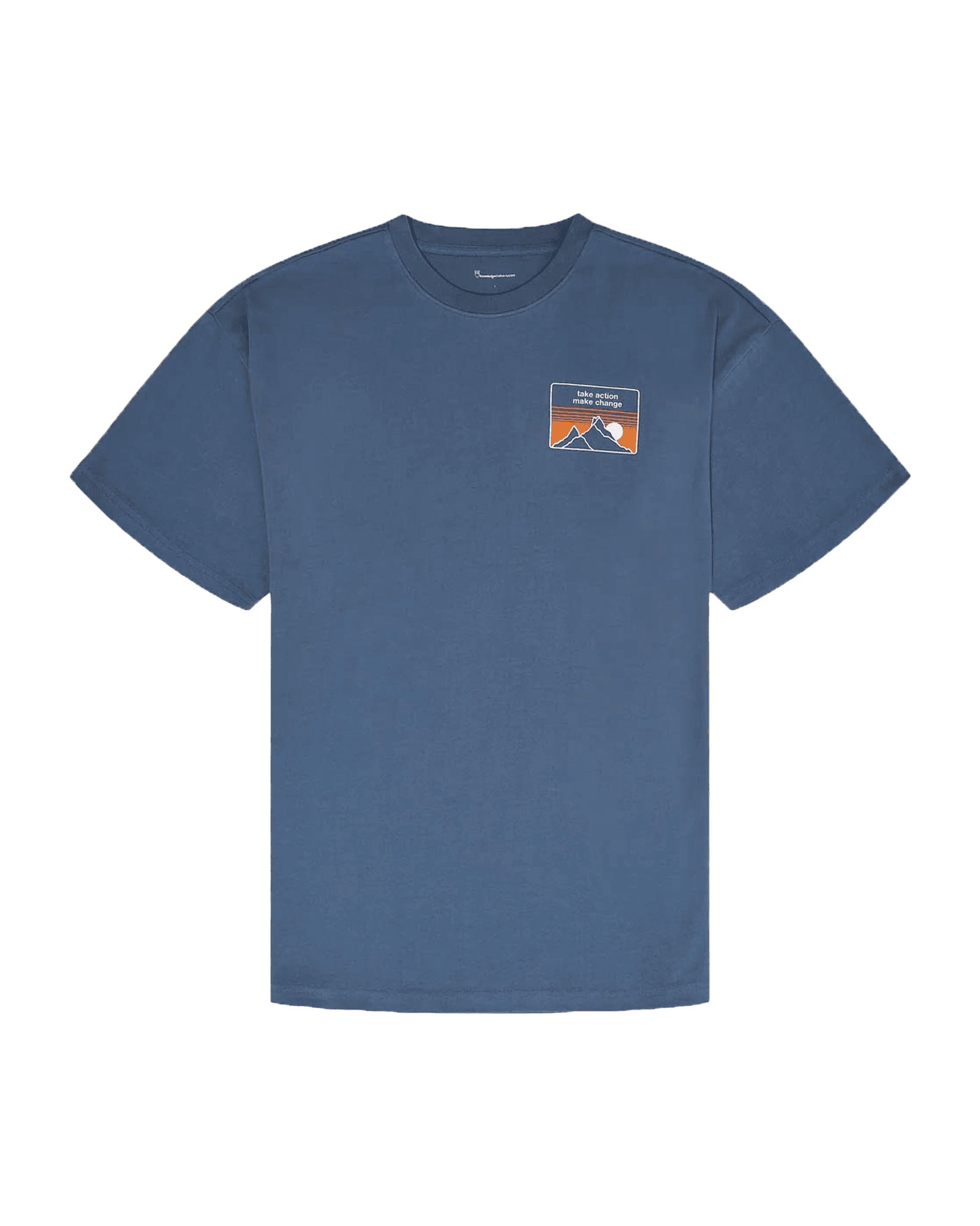Take Action Make Change Oversized Tee M China Blue