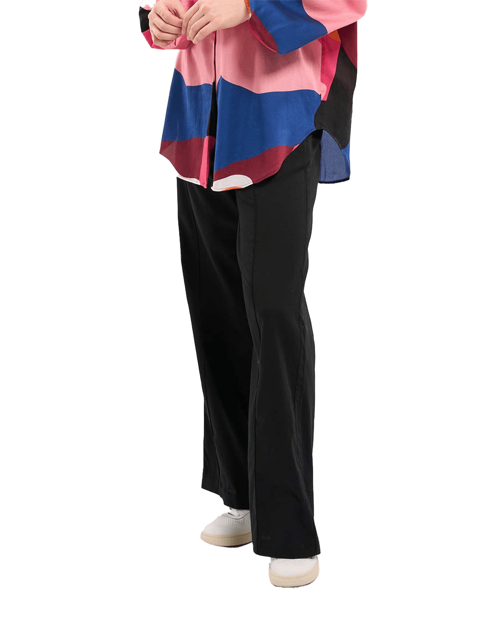 Loose Cotton Satin Pant W 1300 Black Jet
