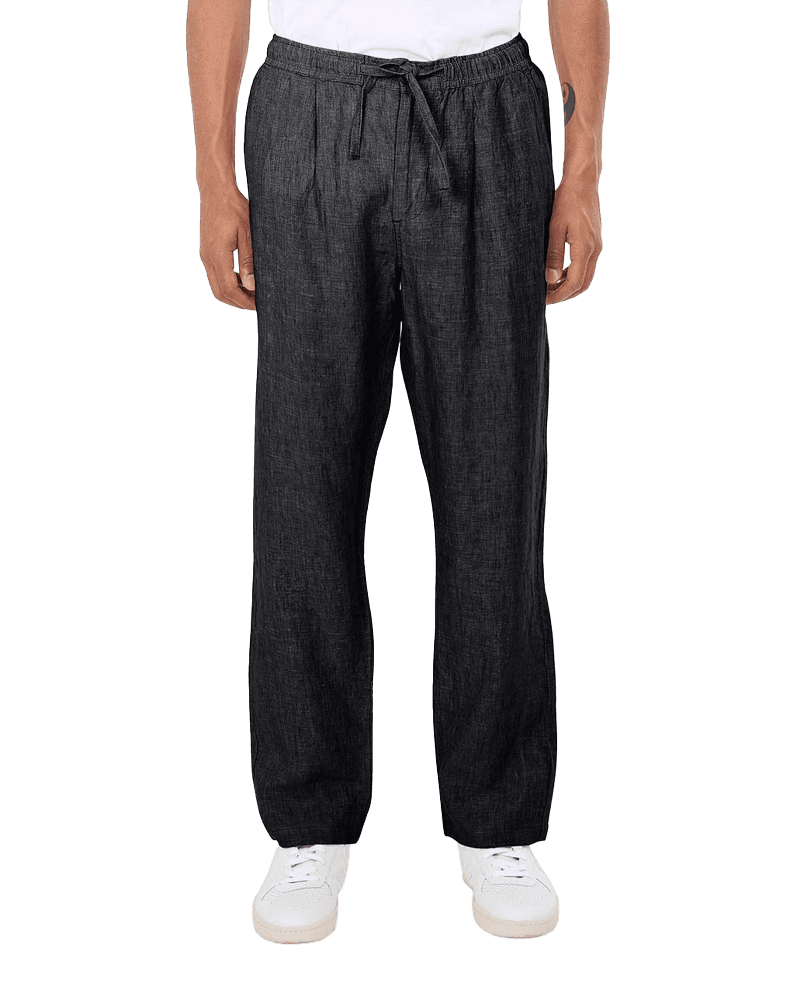 Loose Linen Pant M 1300 Black Jet