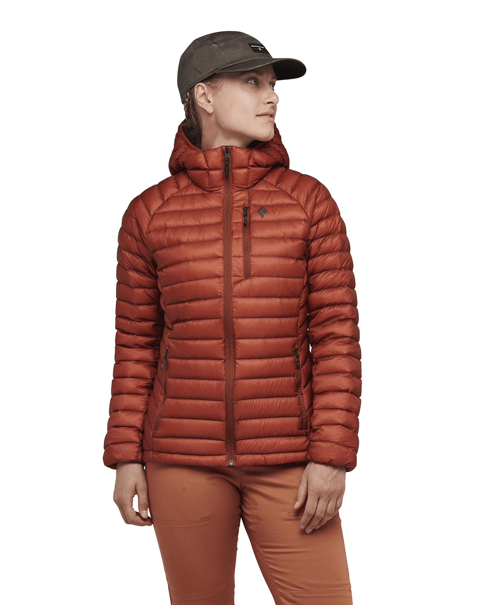 Approach Down Hoody W Burnt Sienna