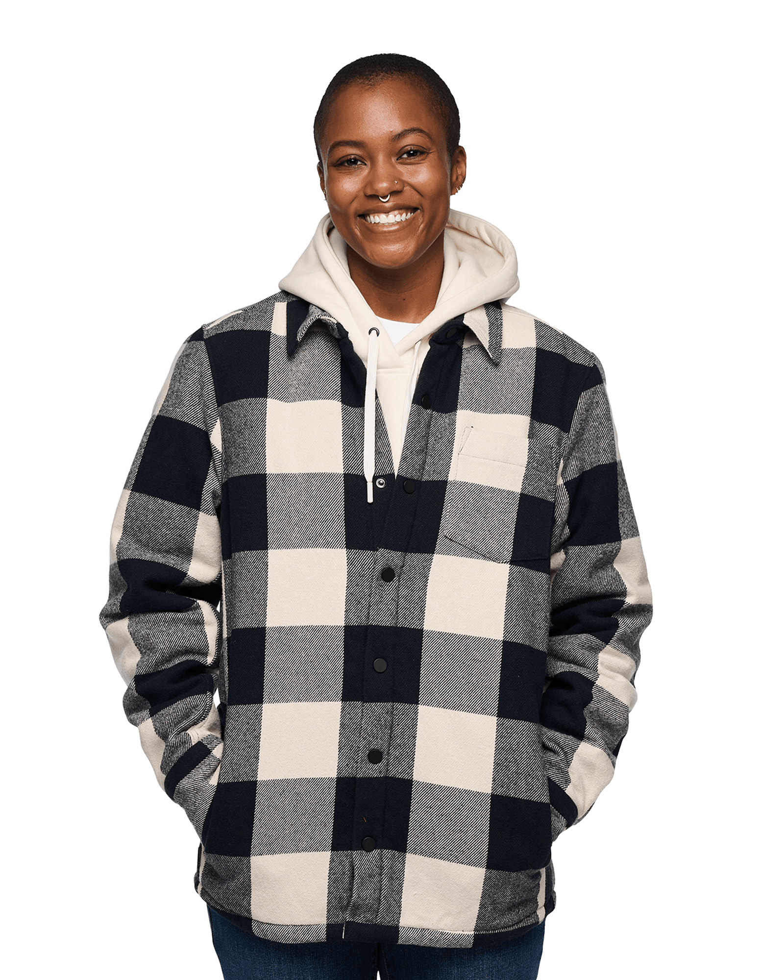 Project Lined Flannel W Black/Off White Plaid