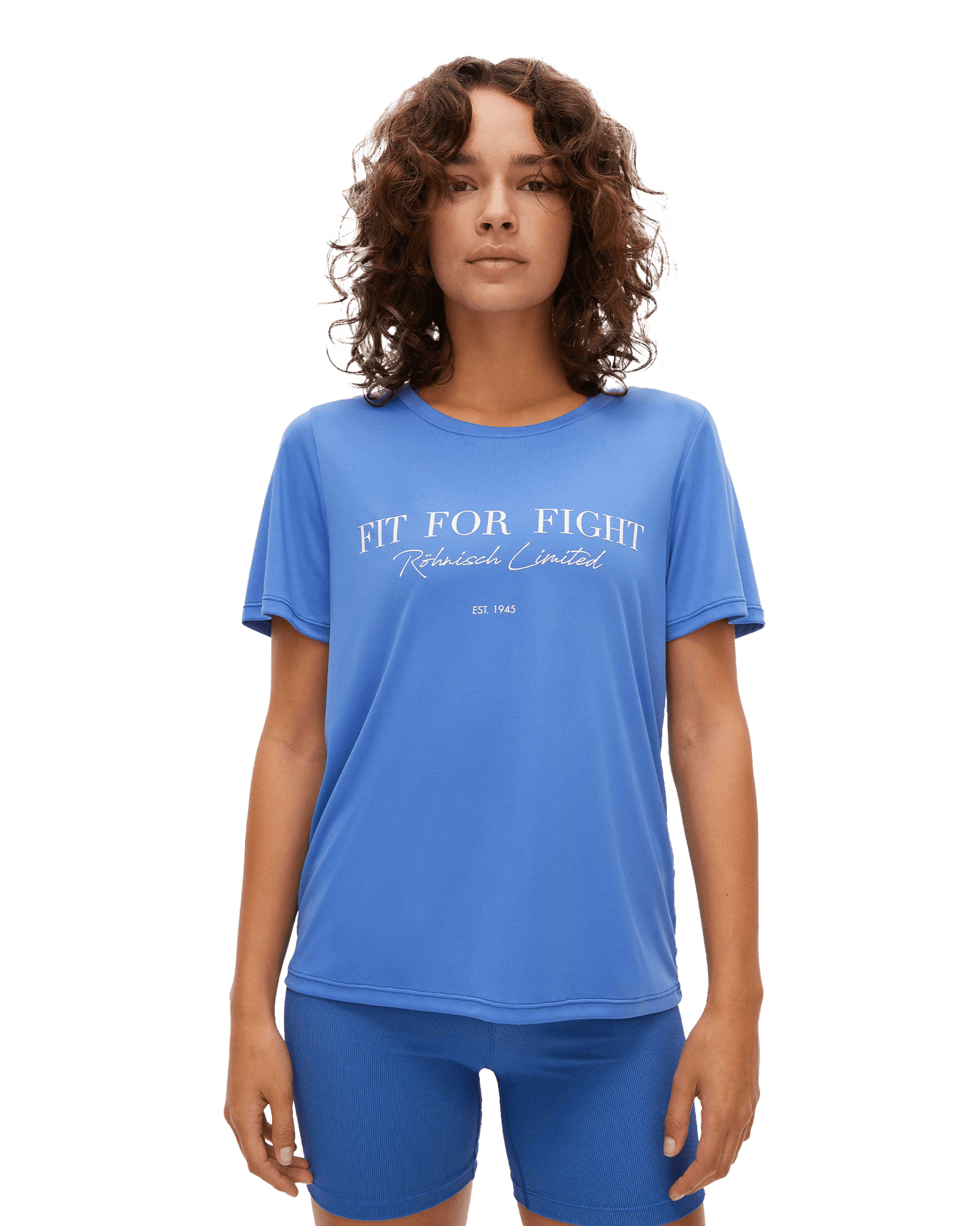 Team Logo Tee W Retro Blue