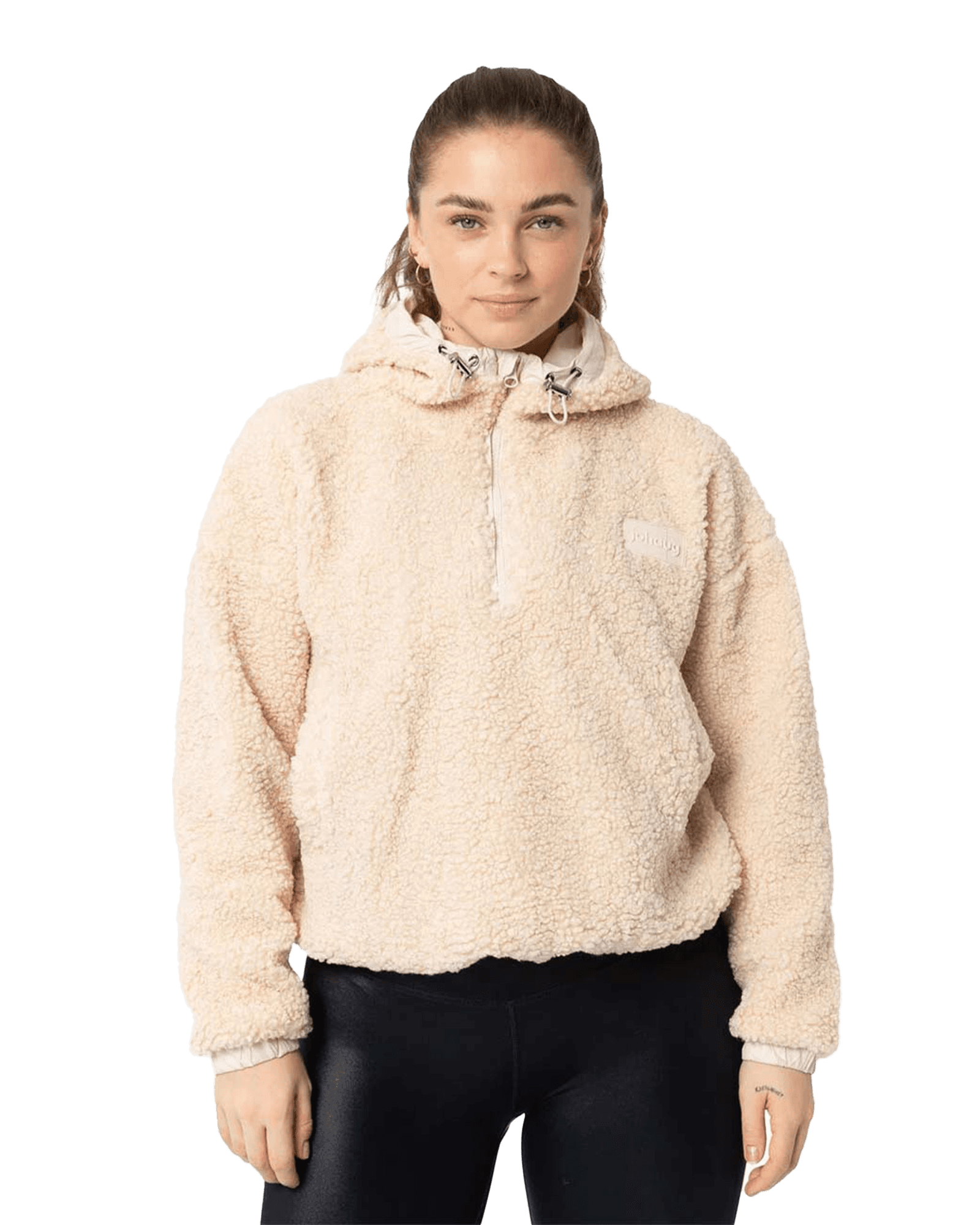 Sway Pile Hoodie W Light Beige
