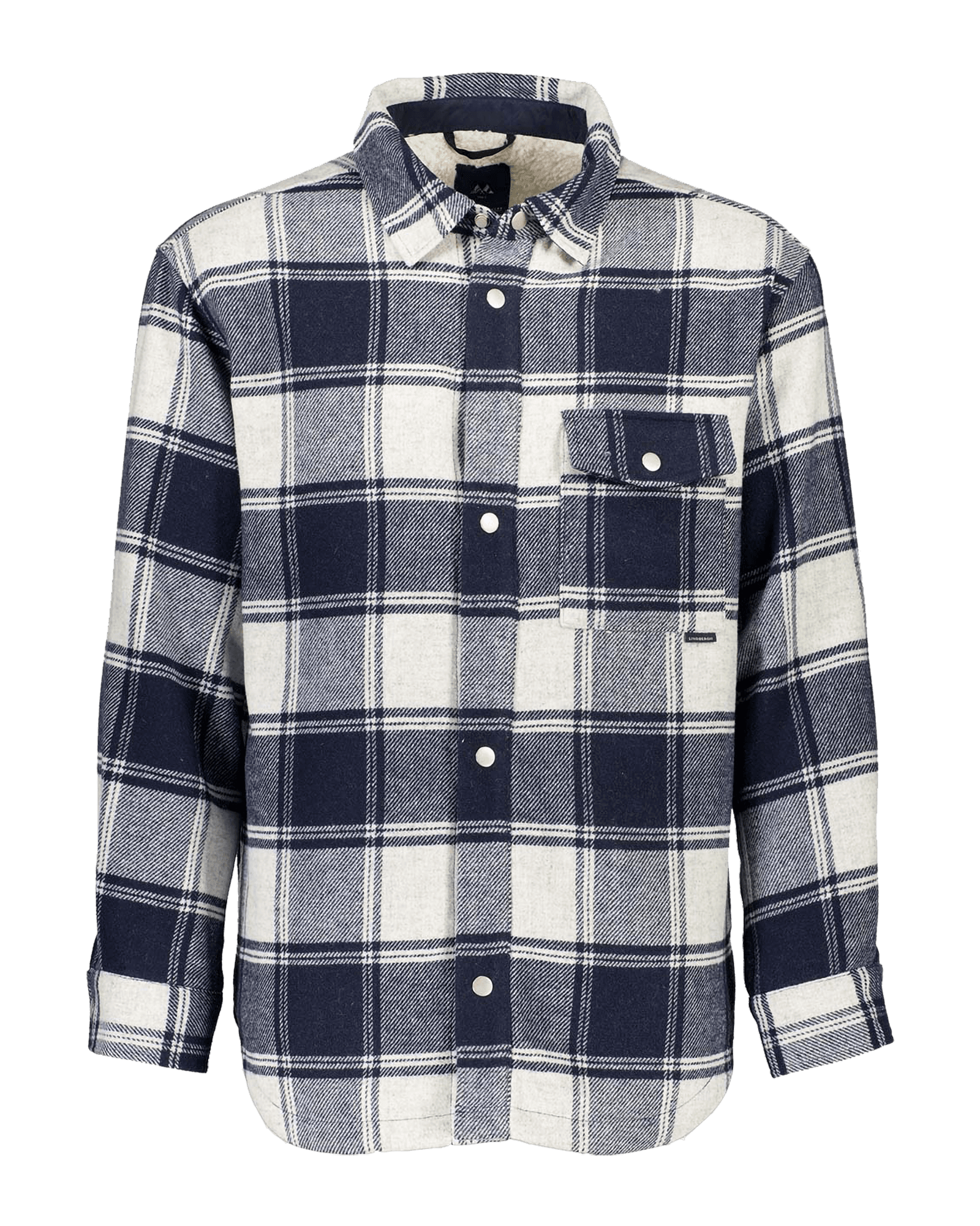 Checked Overshirt W. Pile Lining 30-320074 M Grey Melange