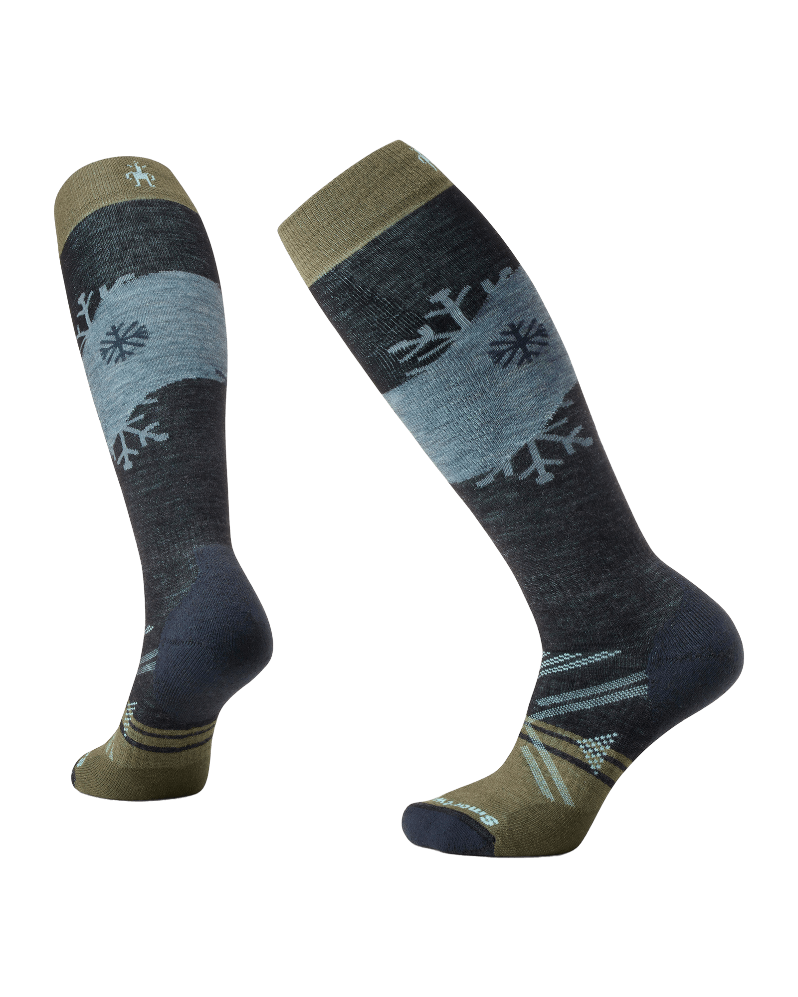 Ski Full Cushion Snowpocalypse Pattern OTC W Charcoal