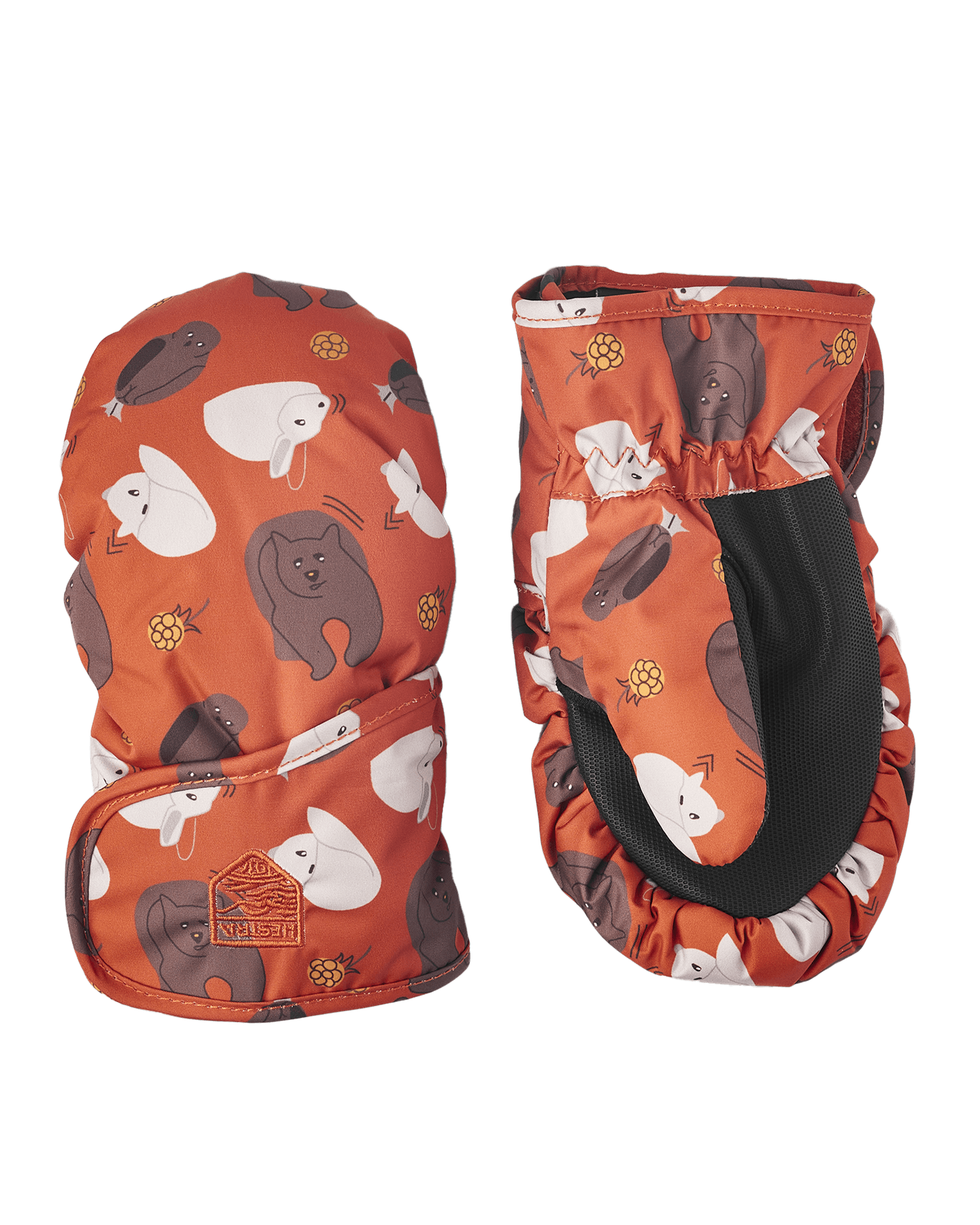 Hygge Mitt JR Brick Red Print