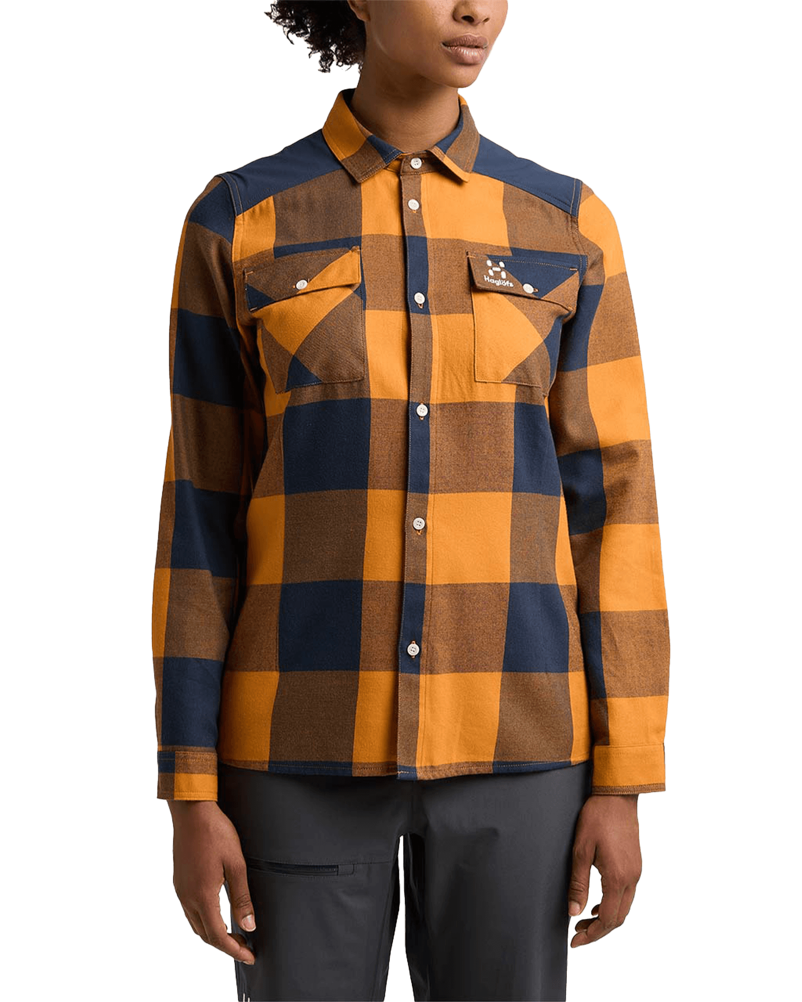 Timmer Shirt W Desert Yellow/Tarn blue