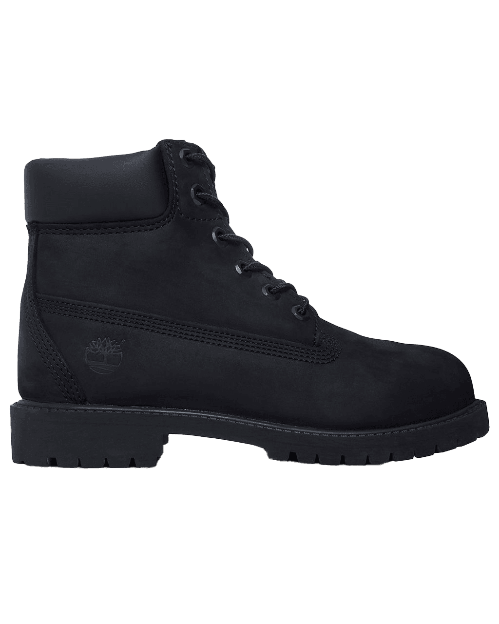6 Inch Premium Kids Black Nubuc Black