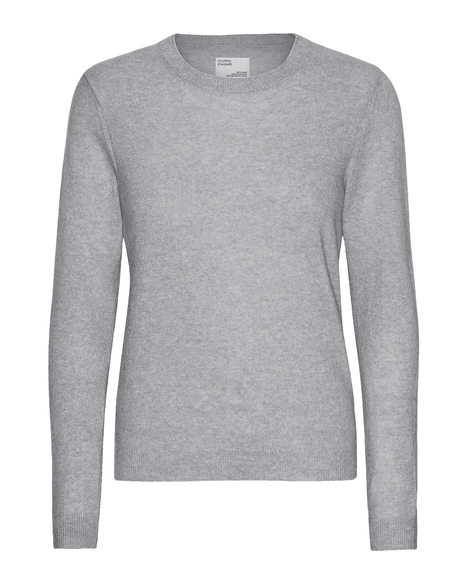 Light Merino Wool Crew W Heather Grey