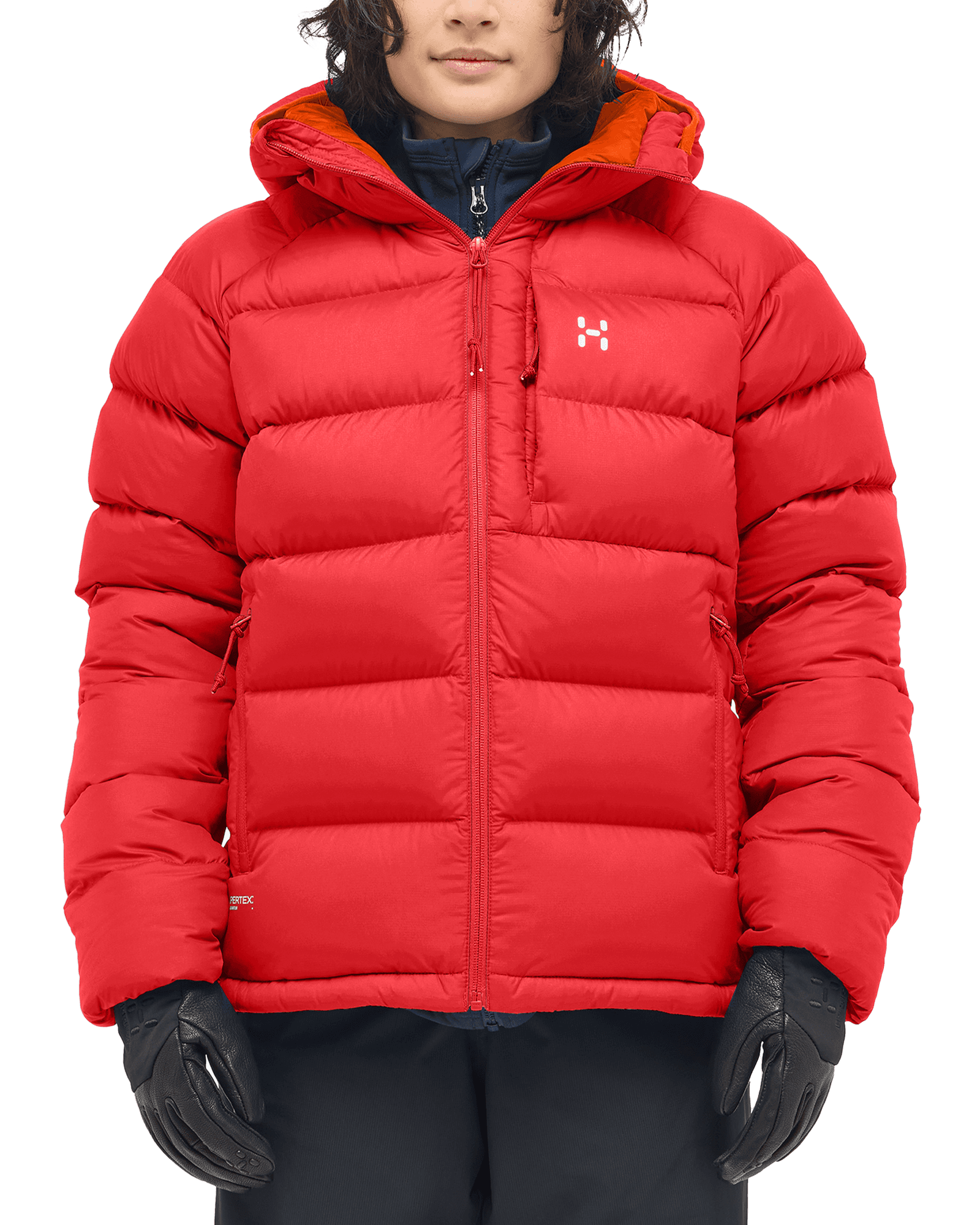 Rosson Down Hood W Bright Red