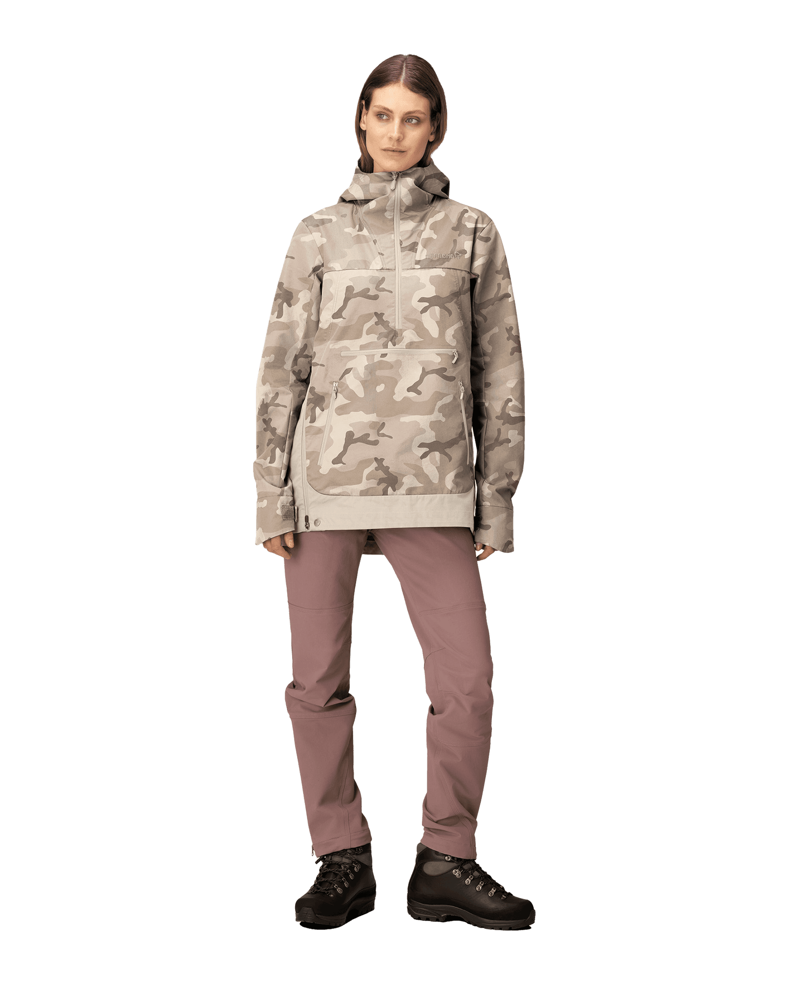 Femund Cotton Anorak W Beige Camo