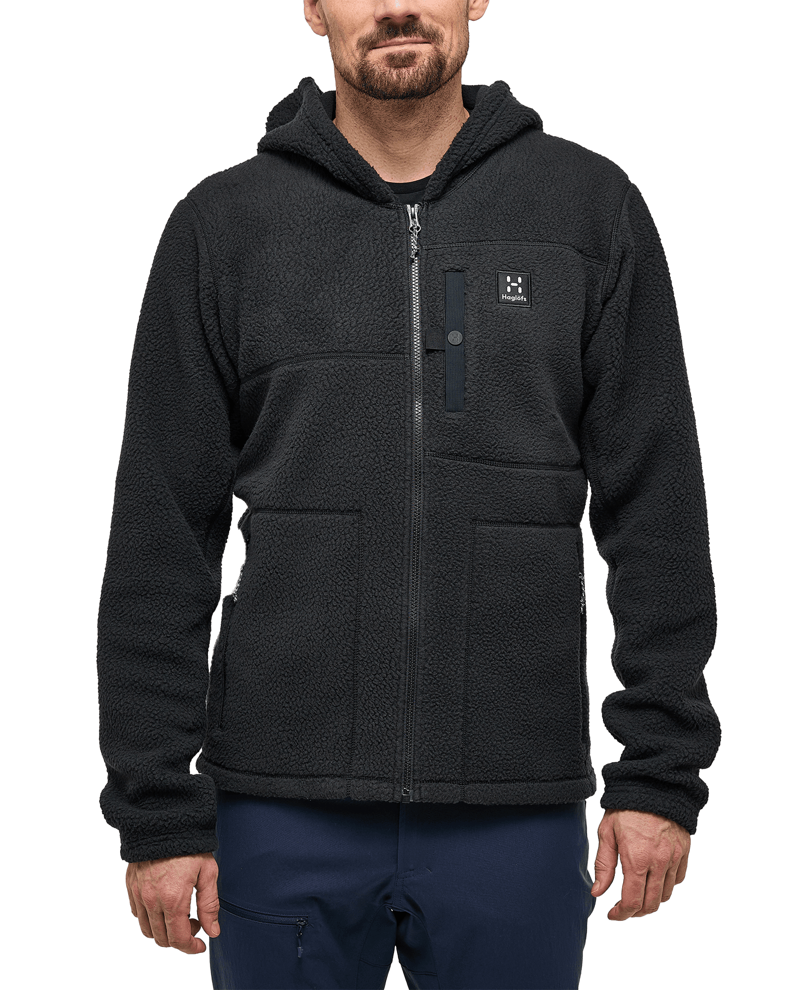 Malung Pile Hood M True Black