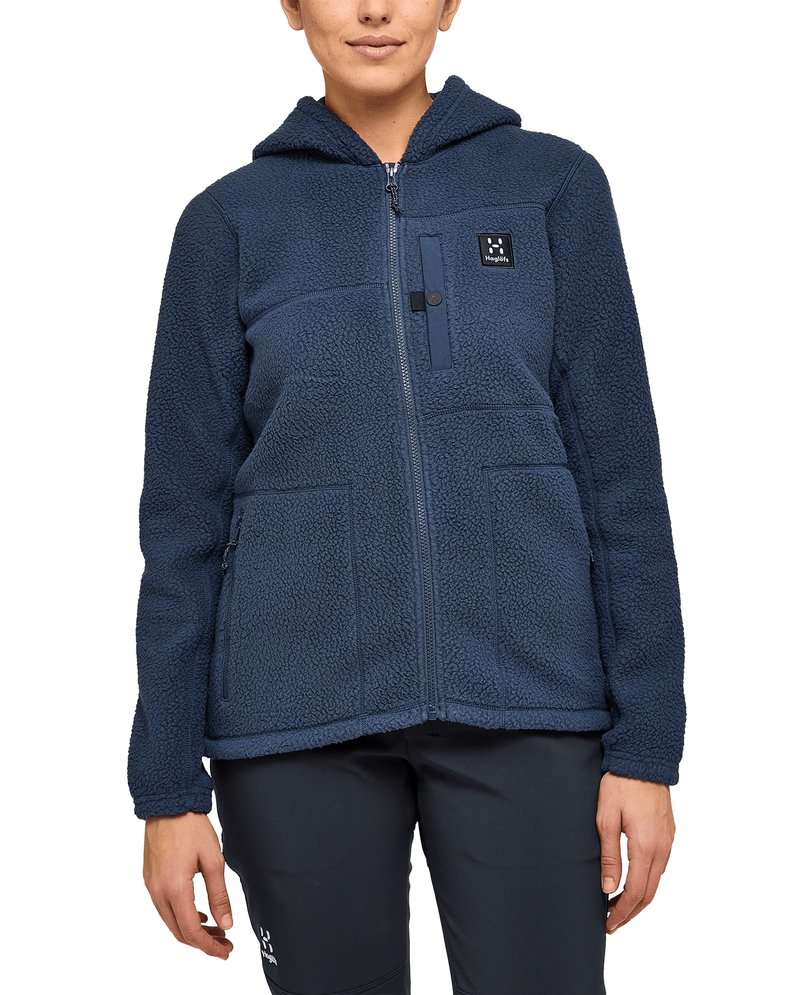 Malung Pile Hood W Tarn Blue