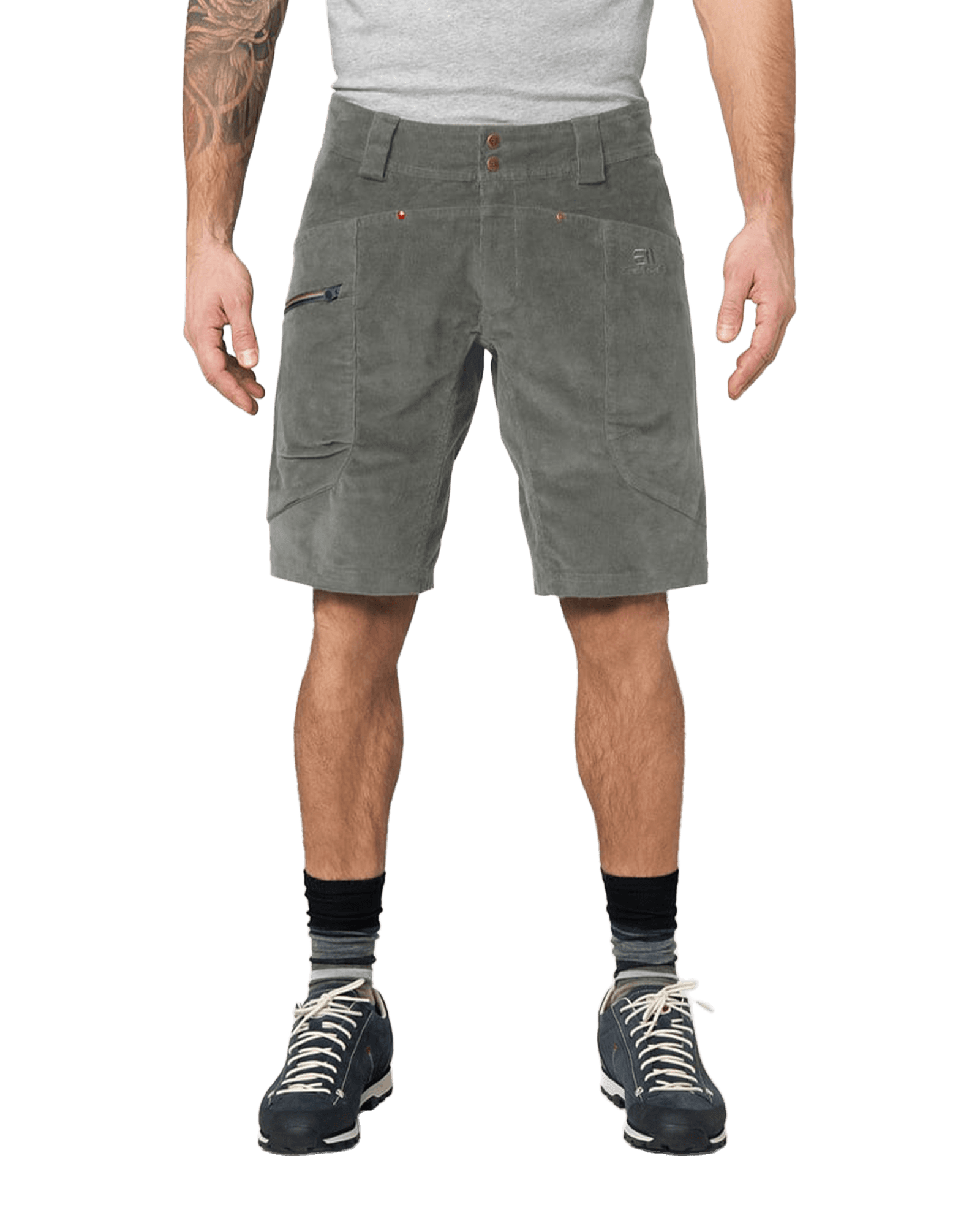 Après Cord Shorts M Gray Green
