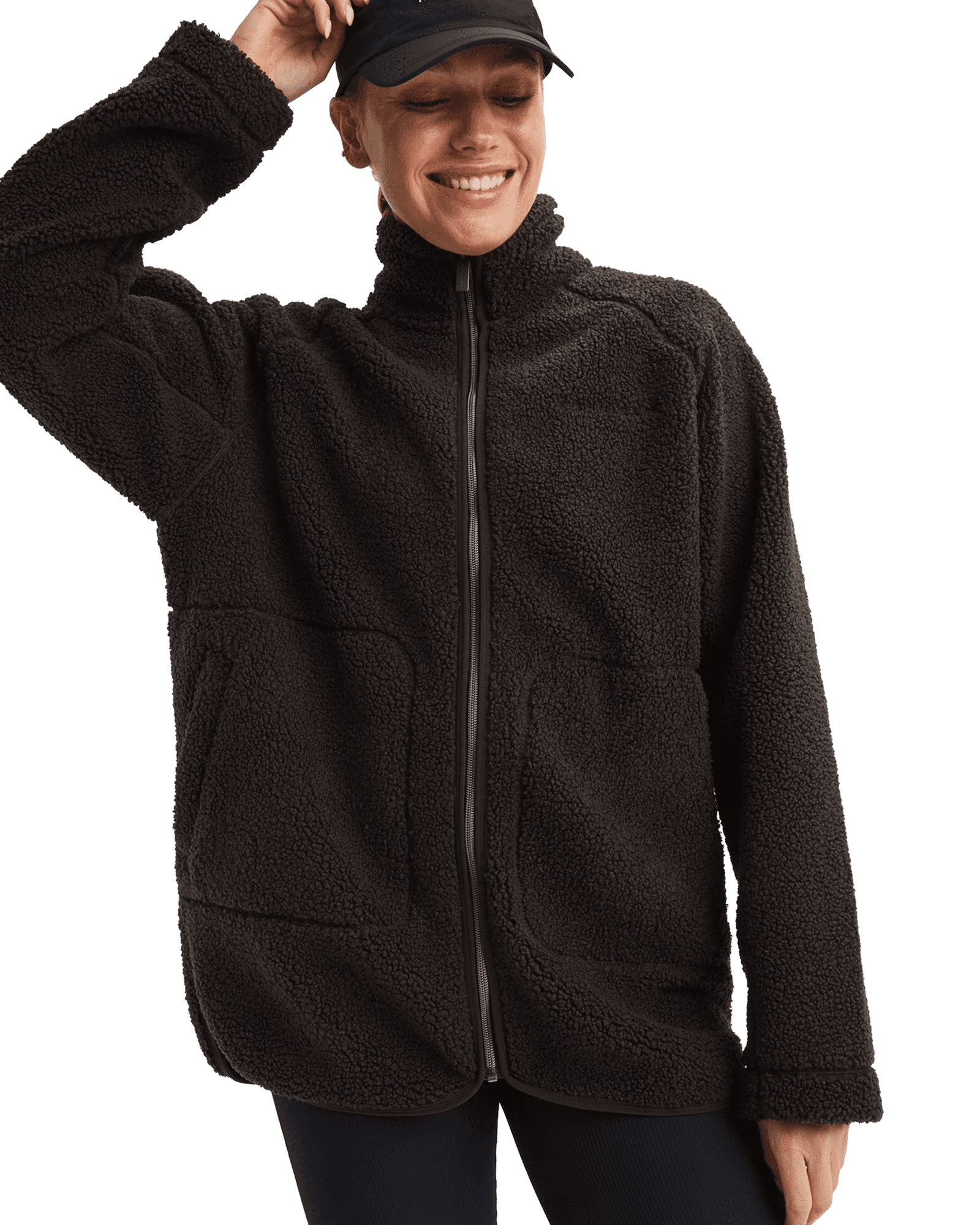 Cloud Pile Jacket W Dark Brown