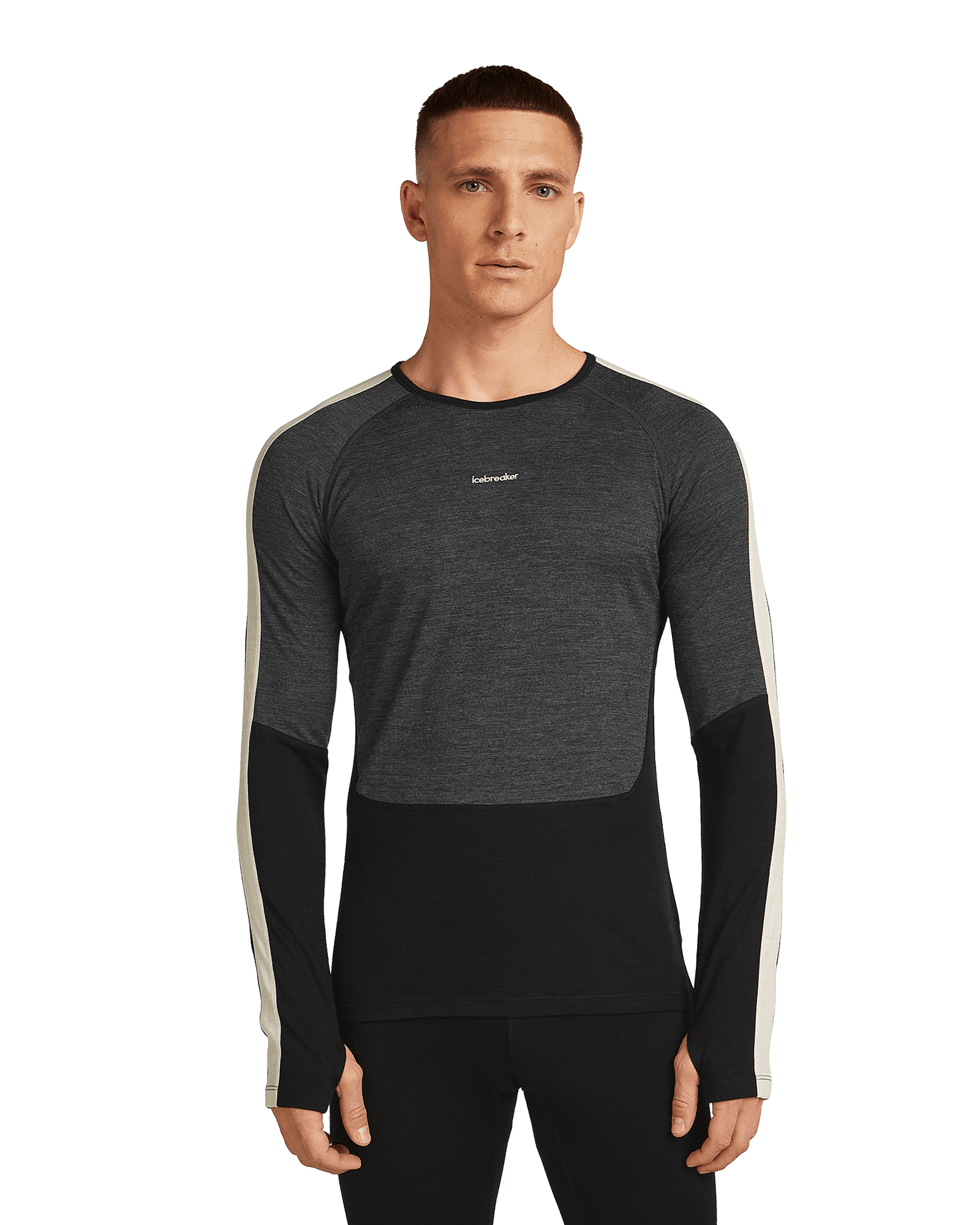 Mer 200 Oasis+ L/S Crewe M Black/Jet Hthr/Undyed/Cb
