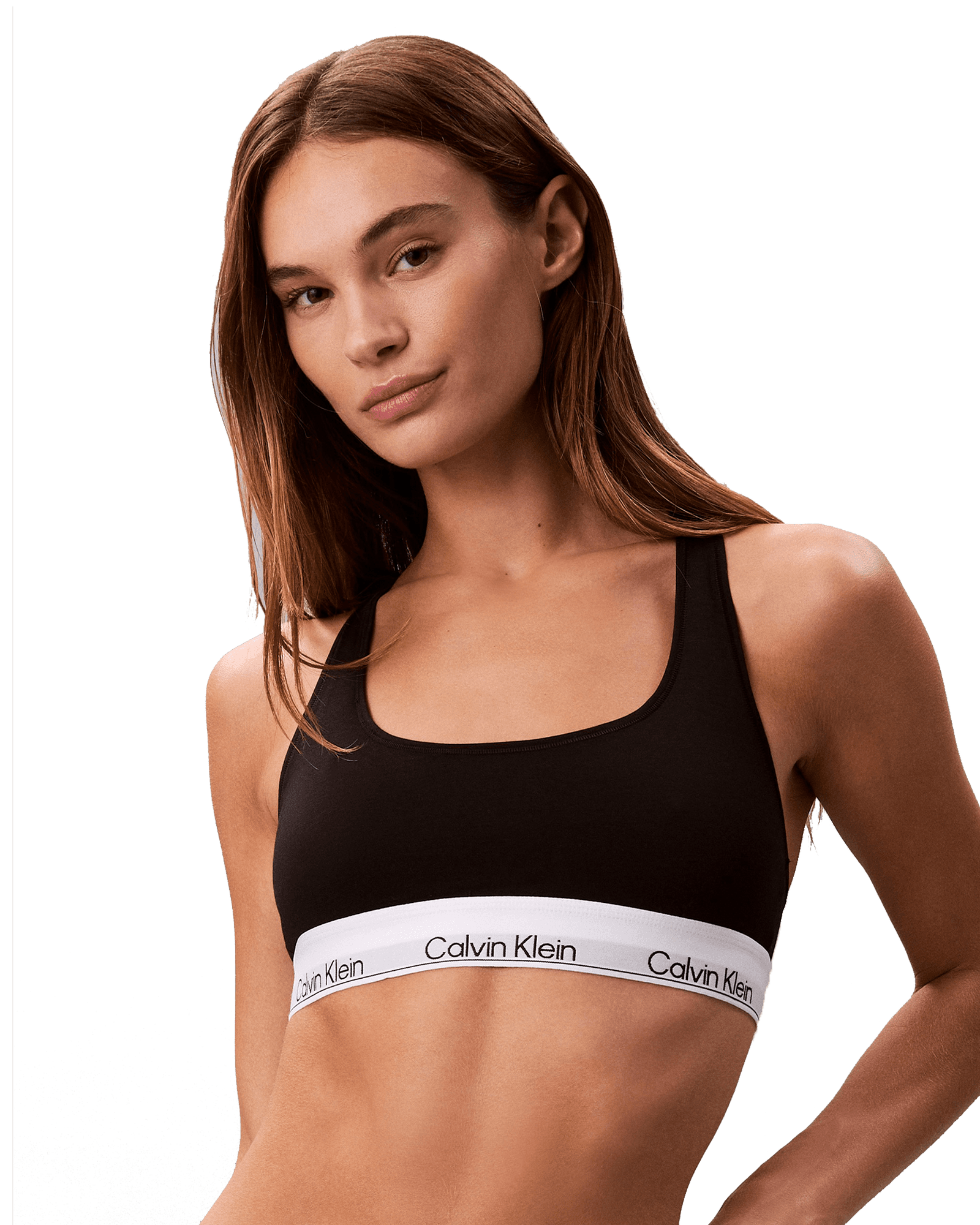 Unlined Bralette W Black