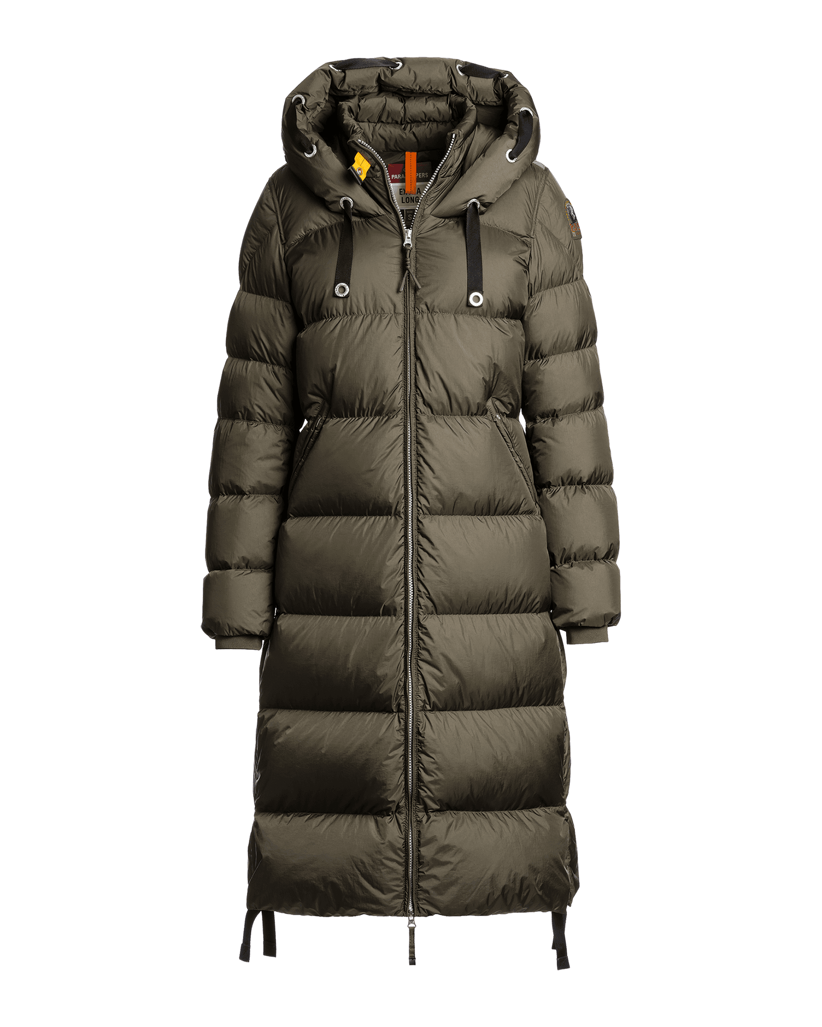 Panda Hooded Down Coat W Olive Grey
