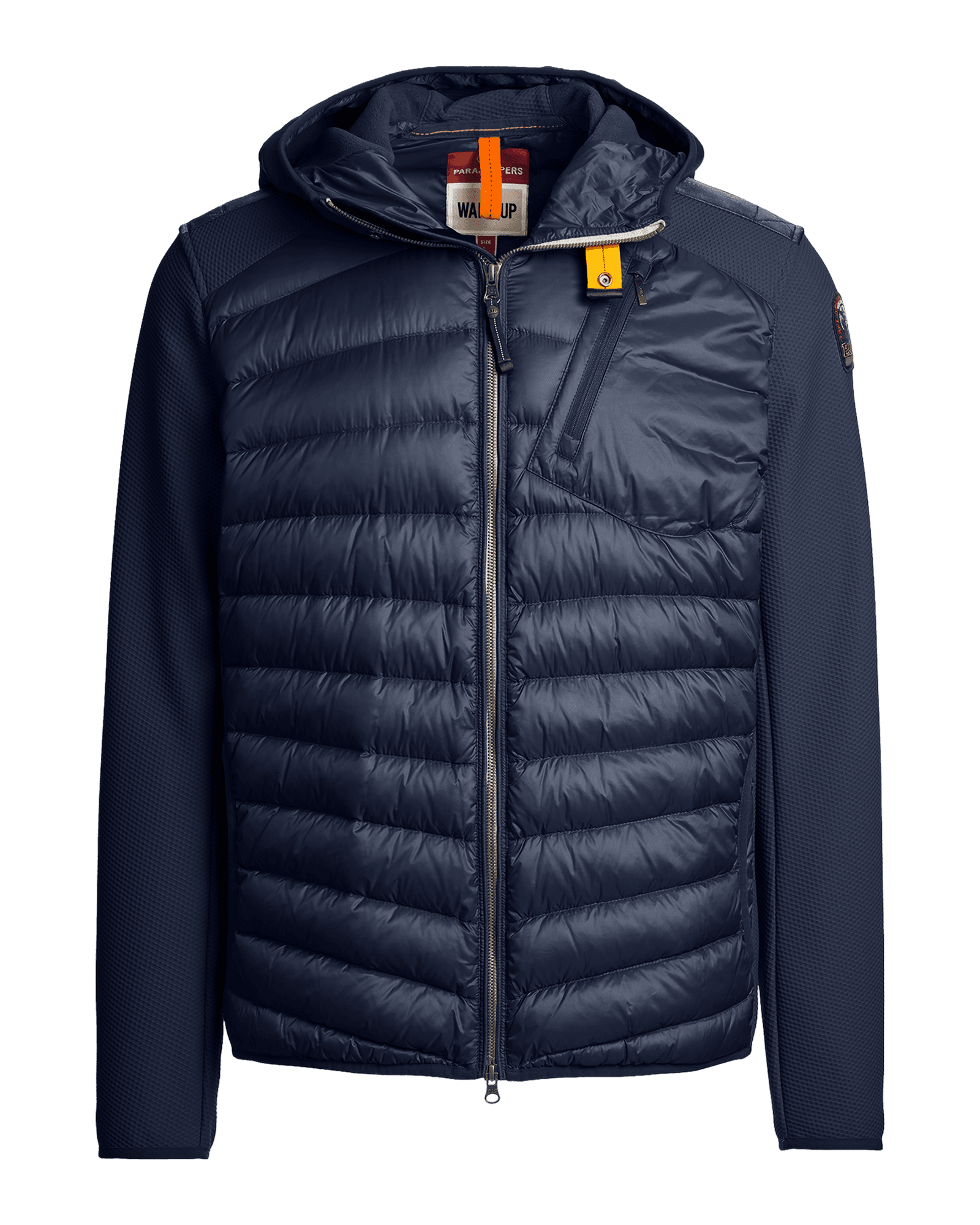 Nolan Fleece/Nylon Hooded Jacket M Blue Navy