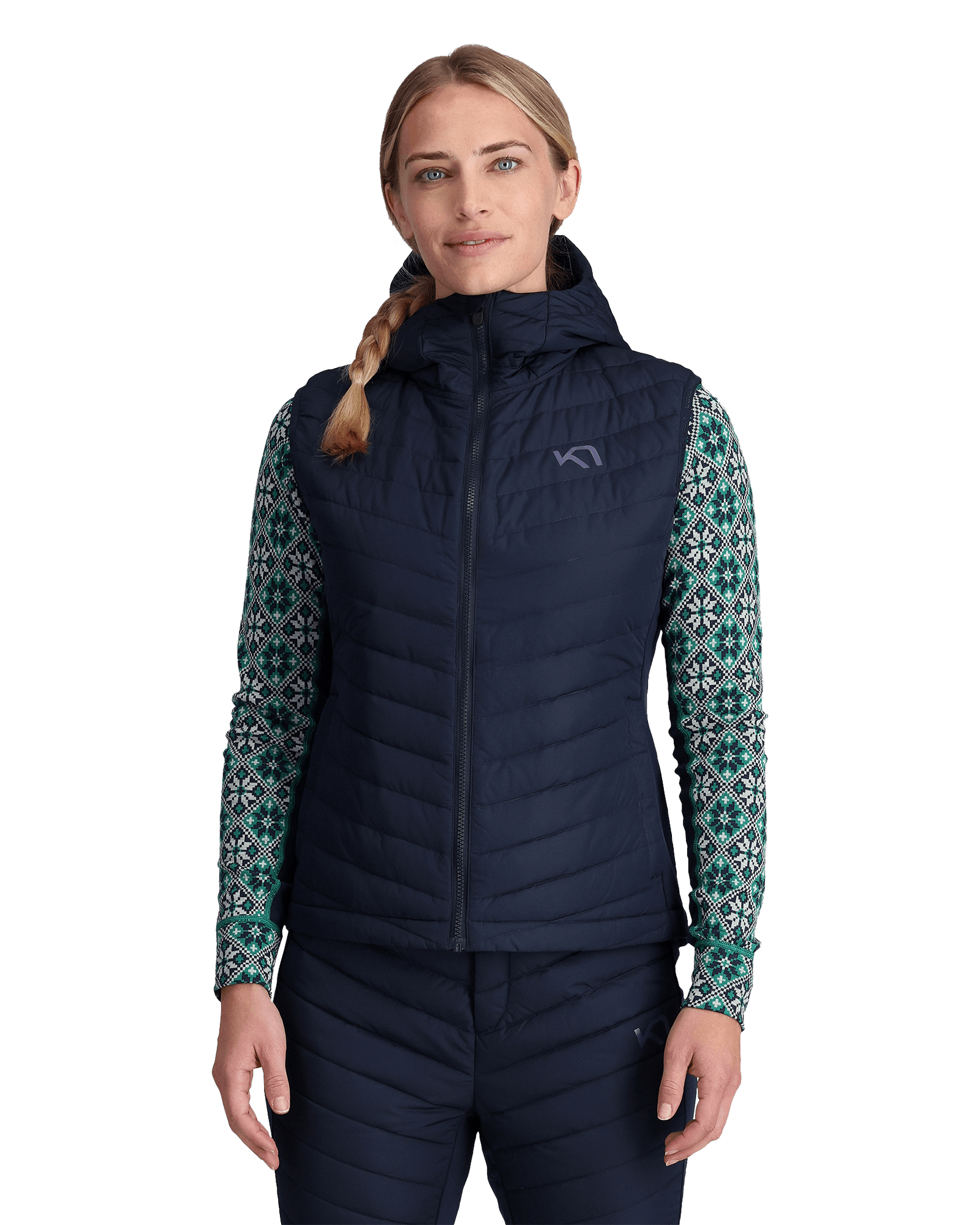 Eva Down Vest W Royal
