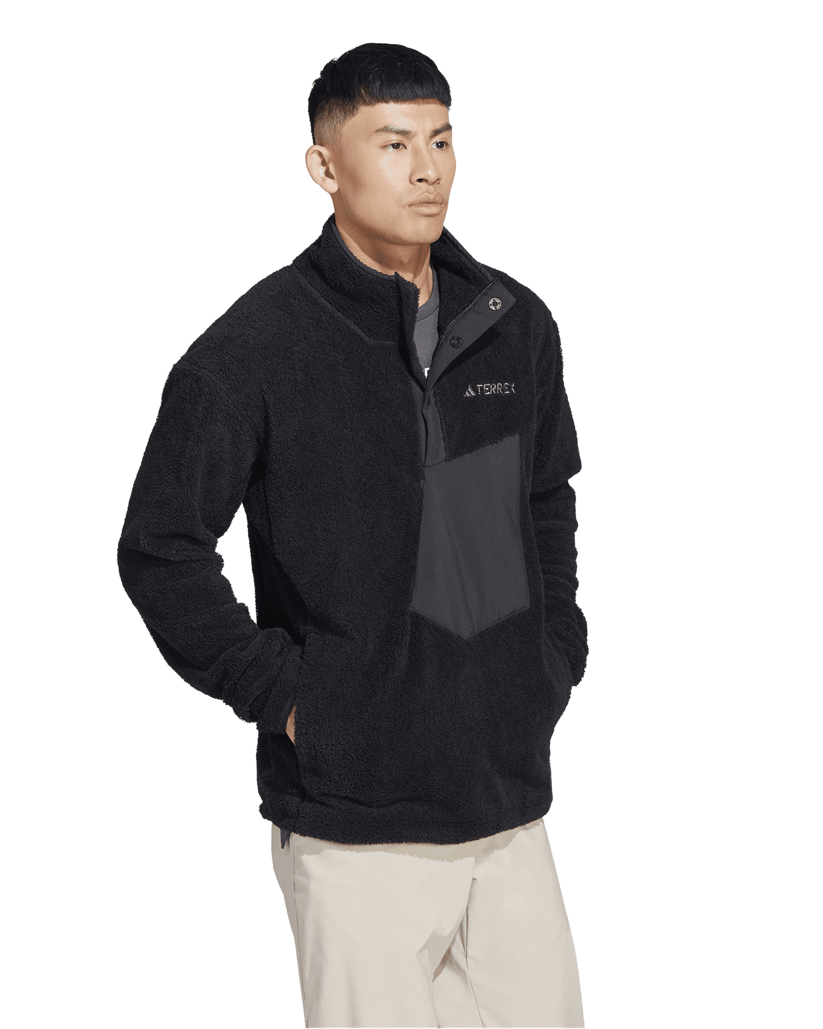 Xploric Sherpa Snap Fleece M Black