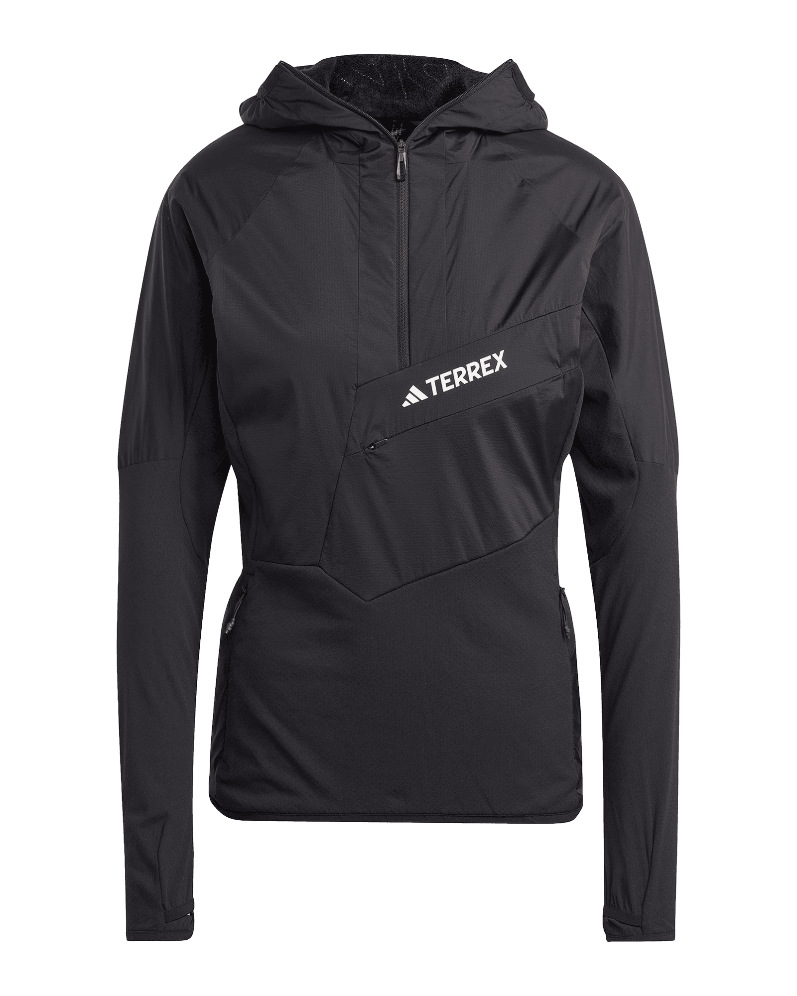 Techrock Ultralight 1/2 Zip Hooded Fleece W Black