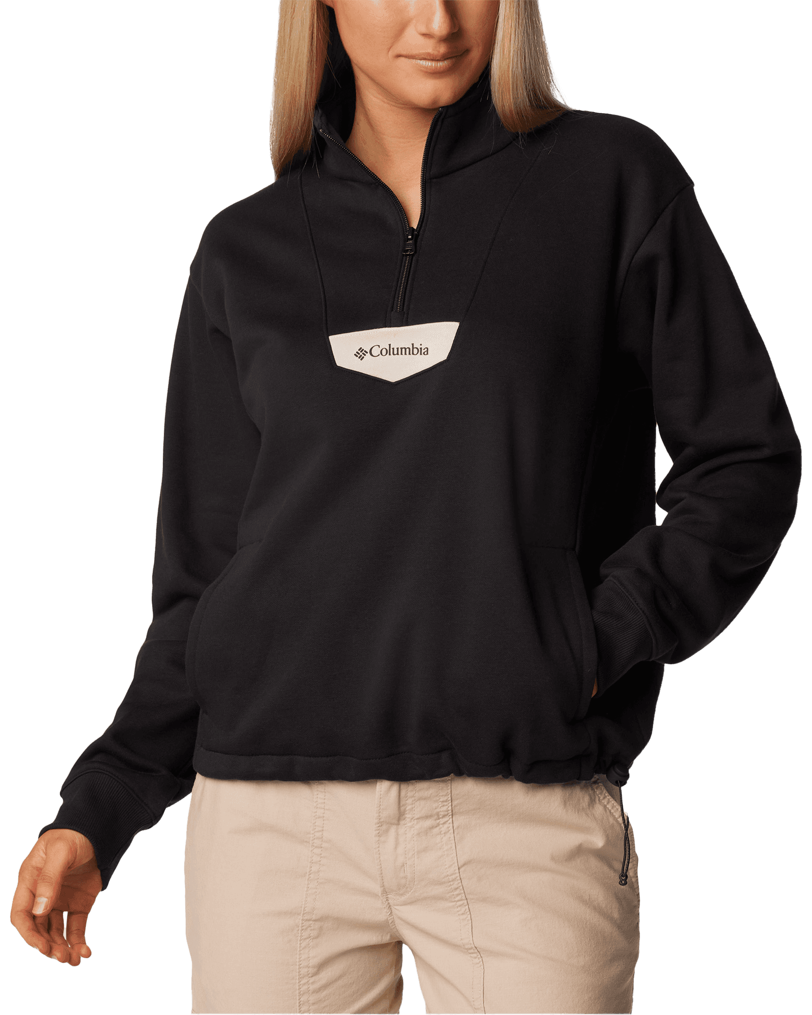 Graphic Fleece Crew W Black/Dark Sto
