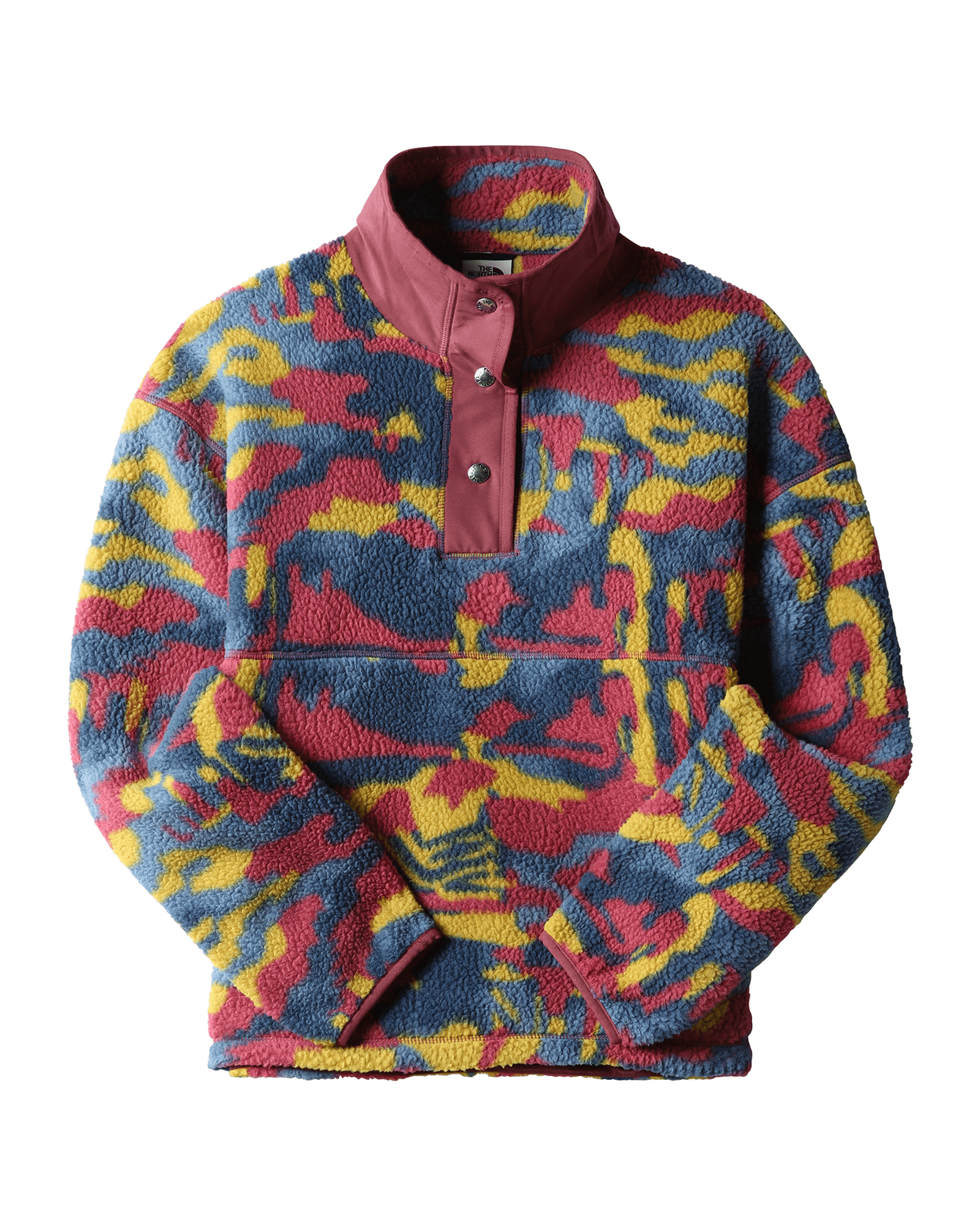 Printed Cragmont Fleece 1/4 Snap W Shady Blue/Dazzle Camo Print